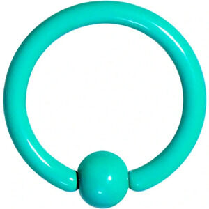 16 Gauge 5/16 Green Acrylic Over Steel Captive Ring 🐼🐼🐼